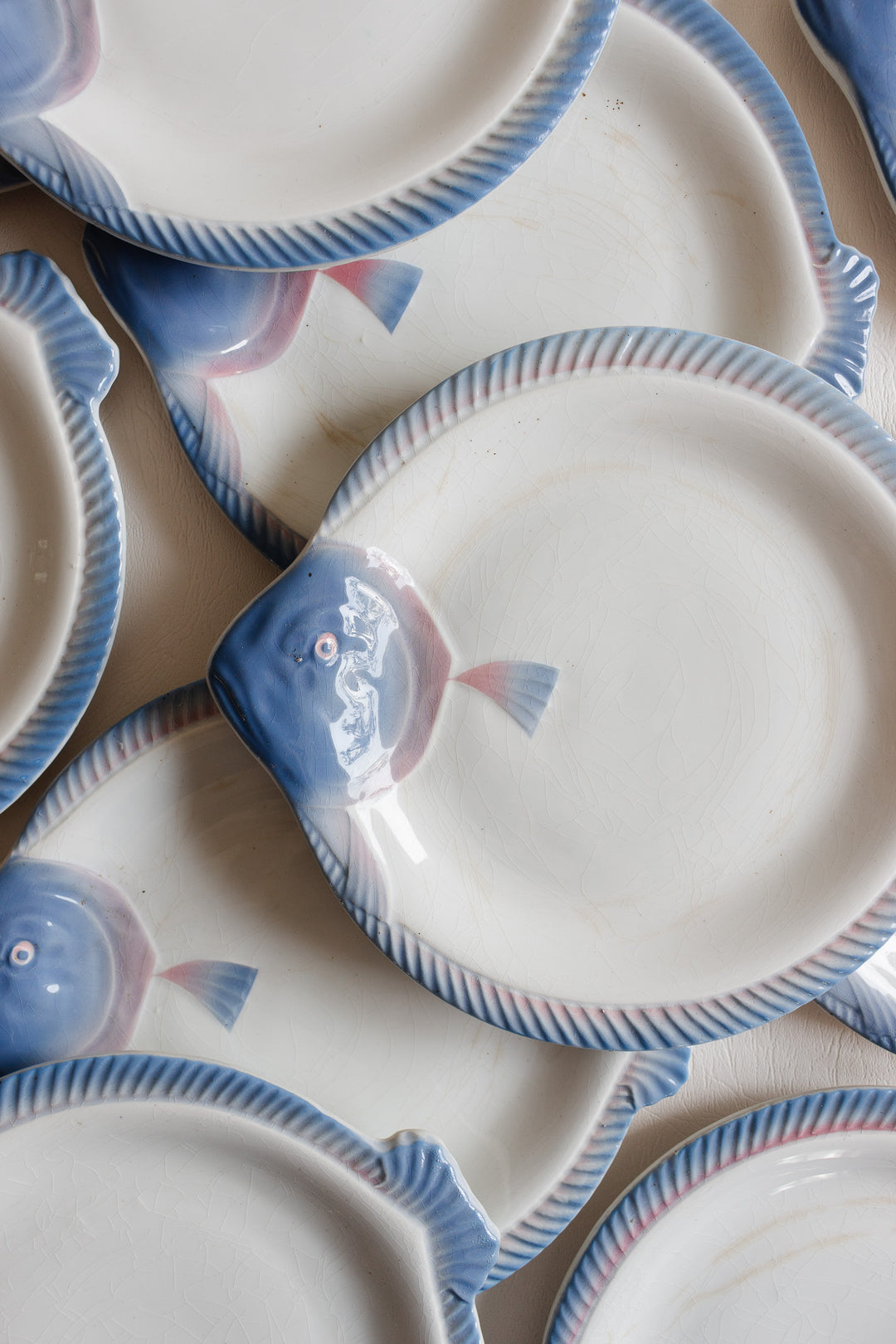 1930s french art nouveau fish service by moulin des loups