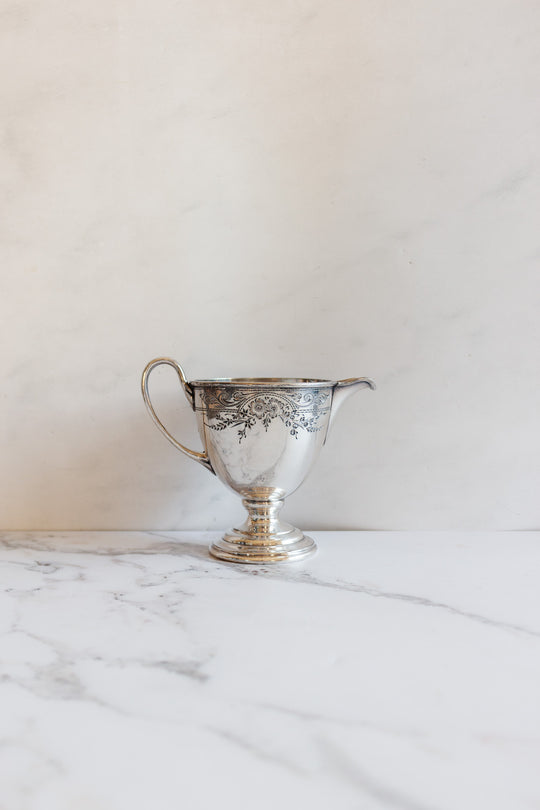 vintage sheffield england silver creamer