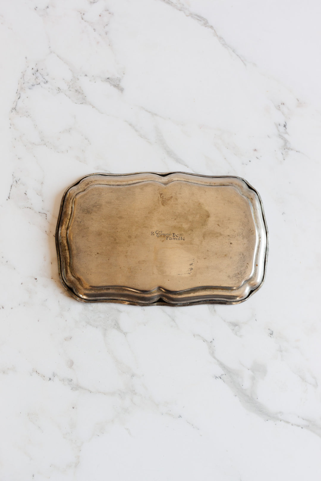 vintage french "la brasserie du square" silverplate tray