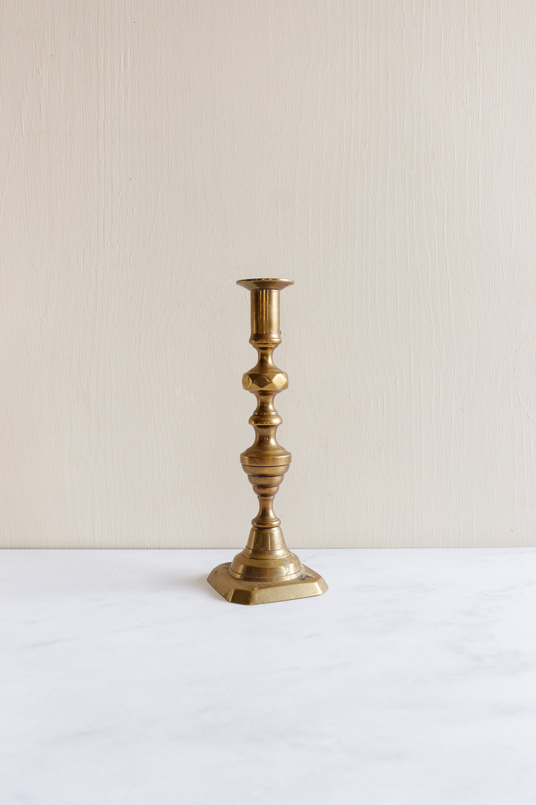 pair of vintage French brass candlesticks