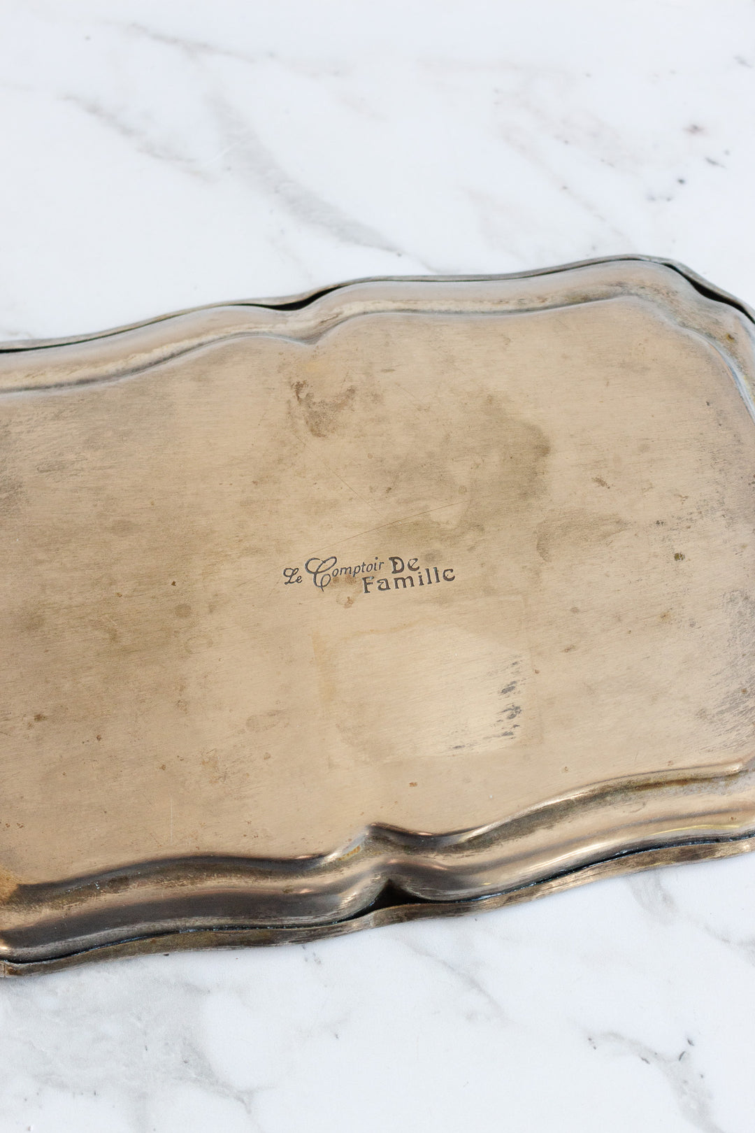 vintage french "la brasserie du square" silverplate tray