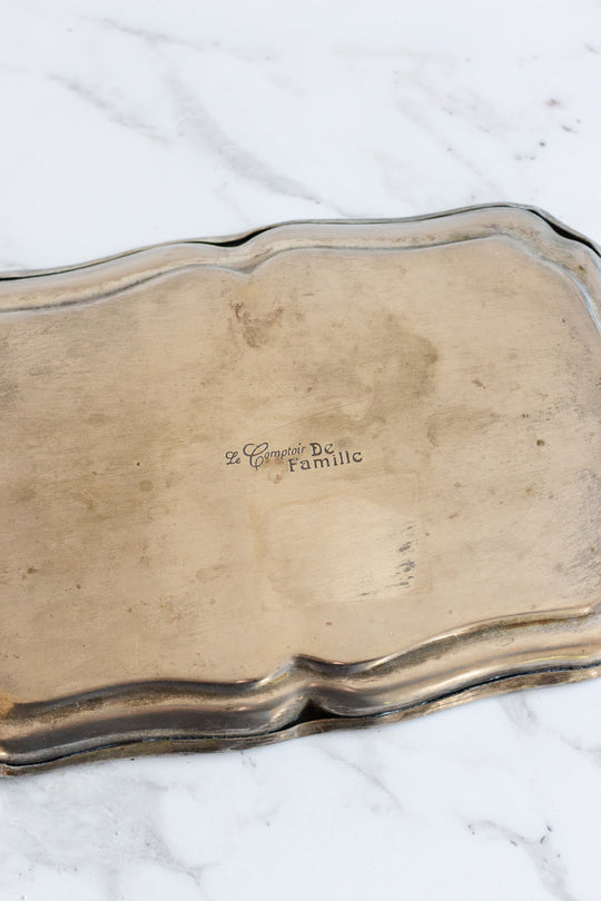 vintage french "la brasserie du square" silverplate tray