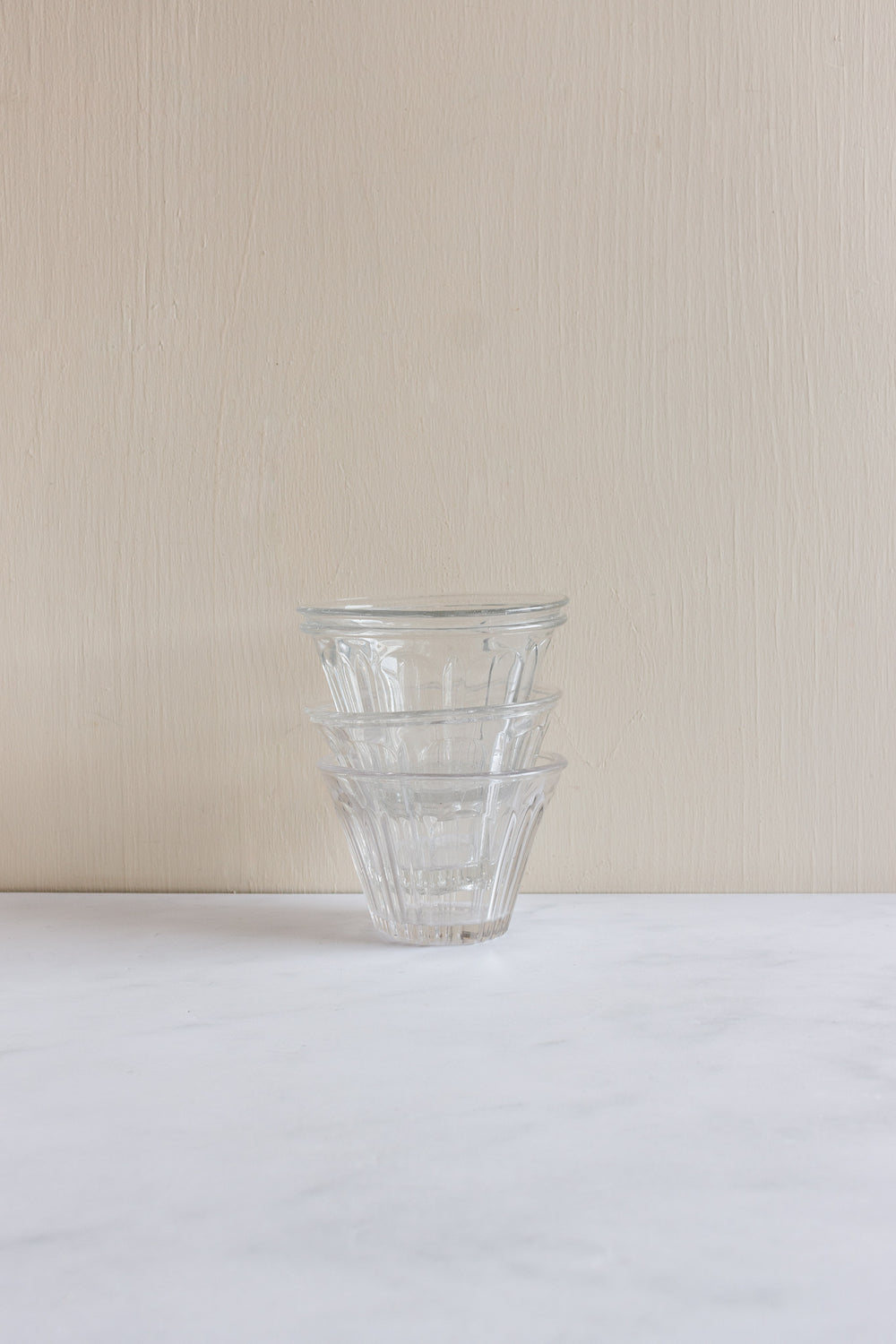 19th century french blown glass flared jam jars