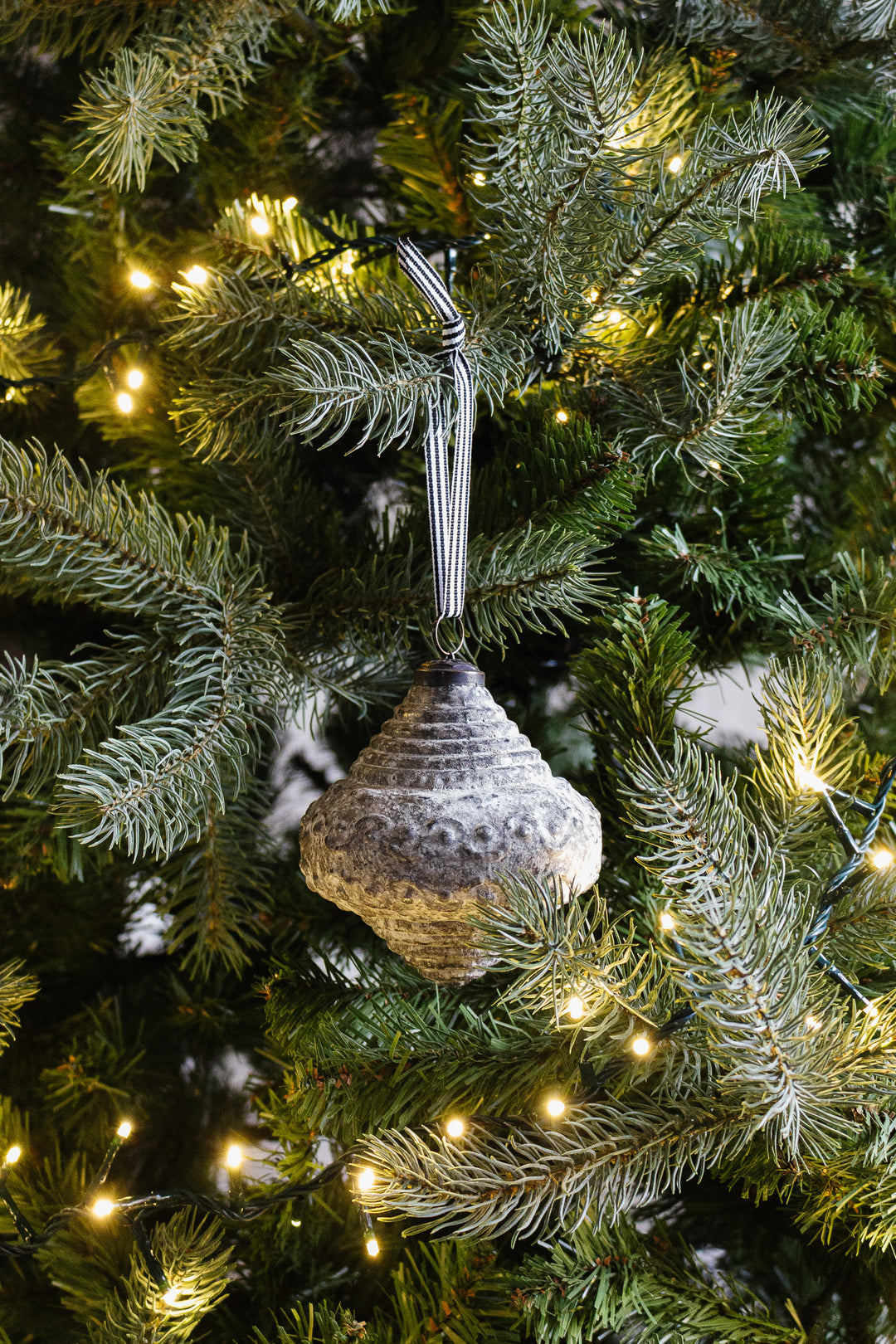 vintage german large textured ornament