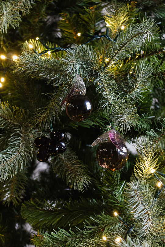 rare Italian murano lavender glass chandelier apple ornament