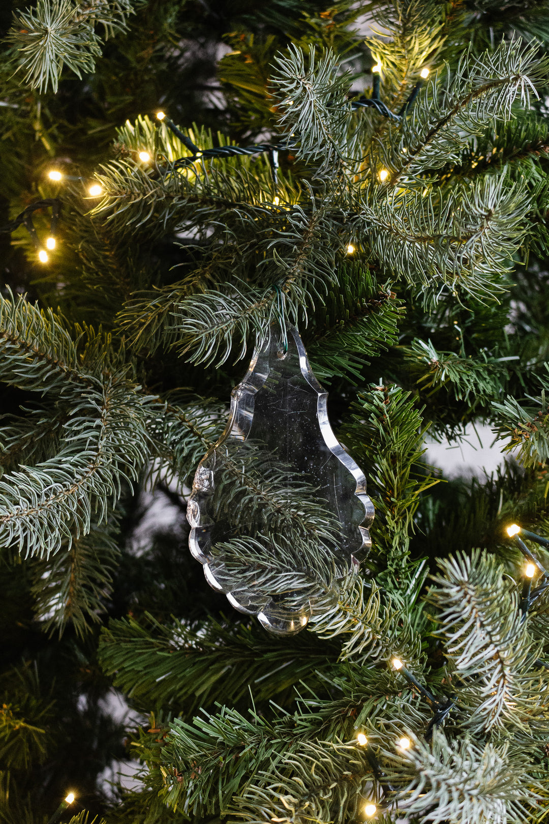 antique french oversized crystal plaque ornament