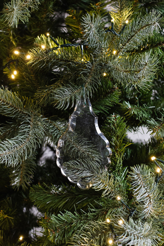 antique french oversized crystal plaque ornament