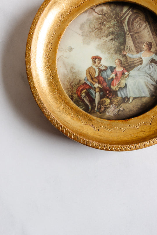 pair of vintage italian florentine prints