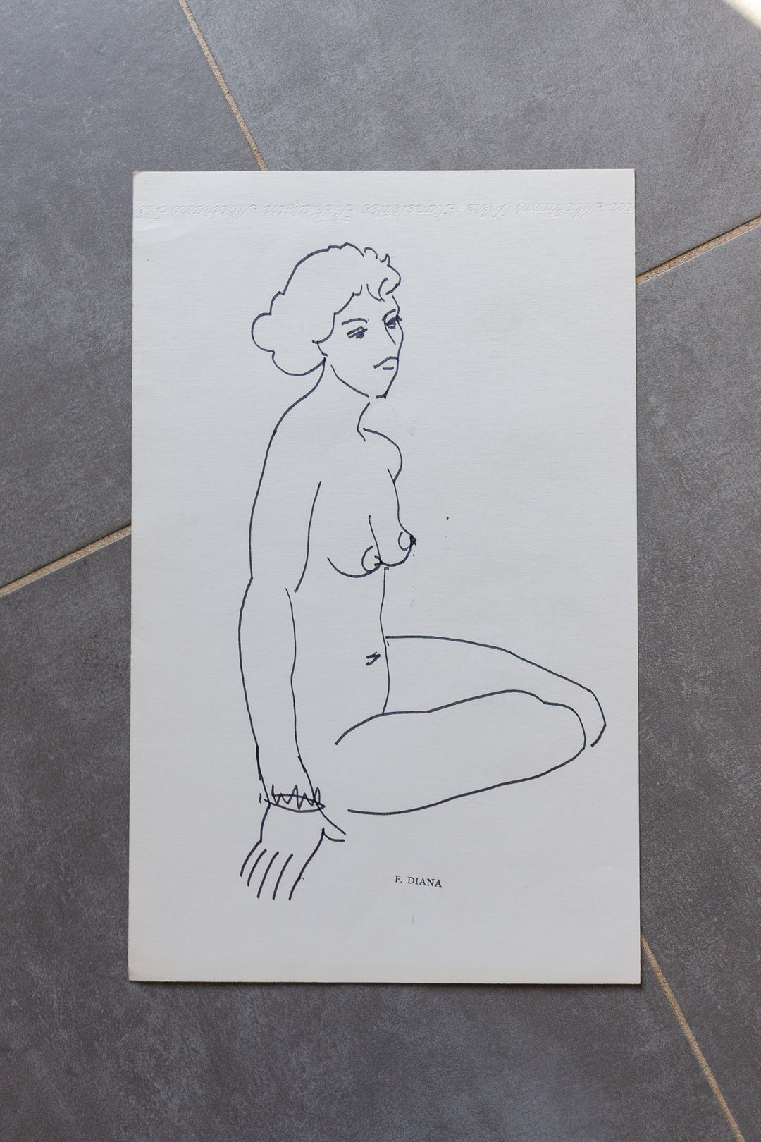 extra large vintage french lithograph by marseillais artist f. diana