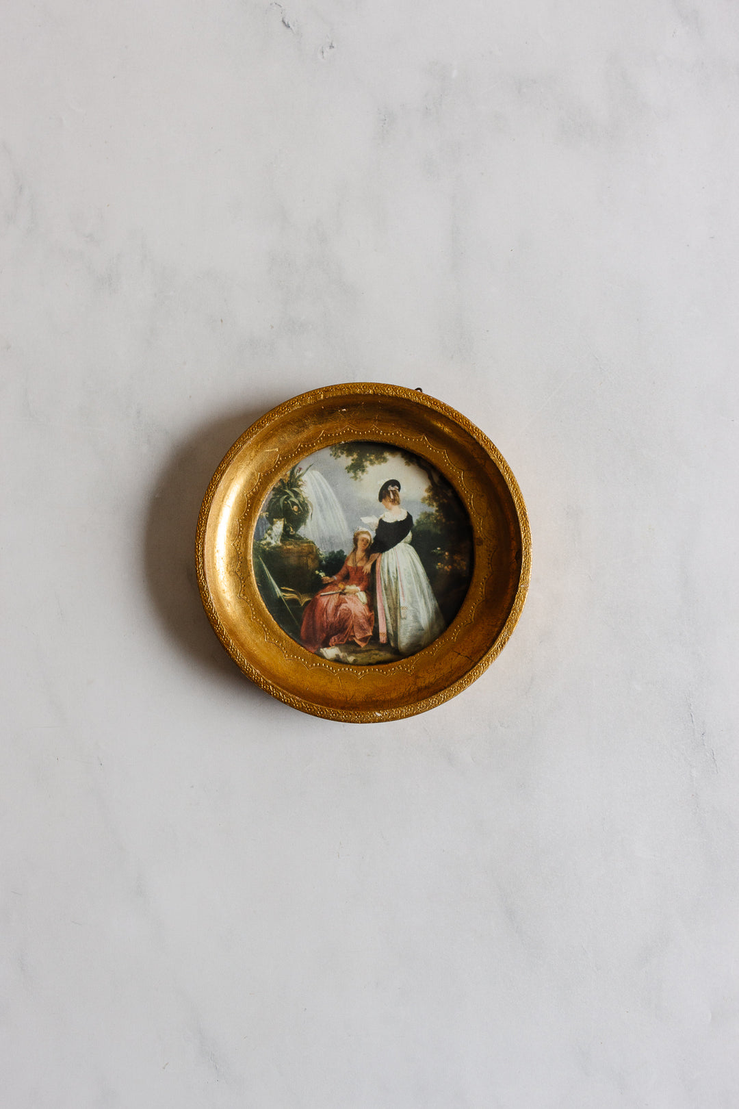 pair of vintage italian florentine prints