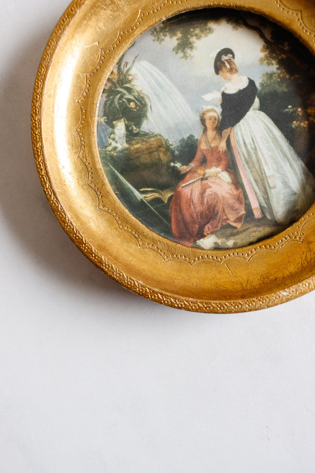 pair of vintage italian florentine prints