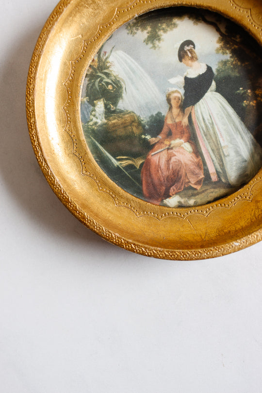 pair of vintage italian florentine prints