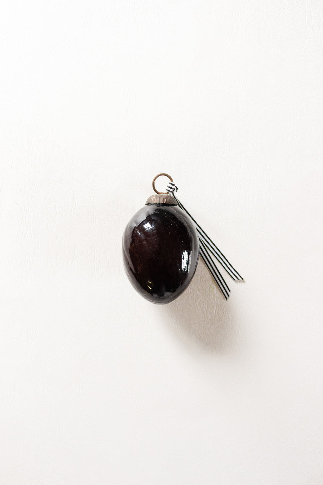 antique french amethyst thick glass ornament
