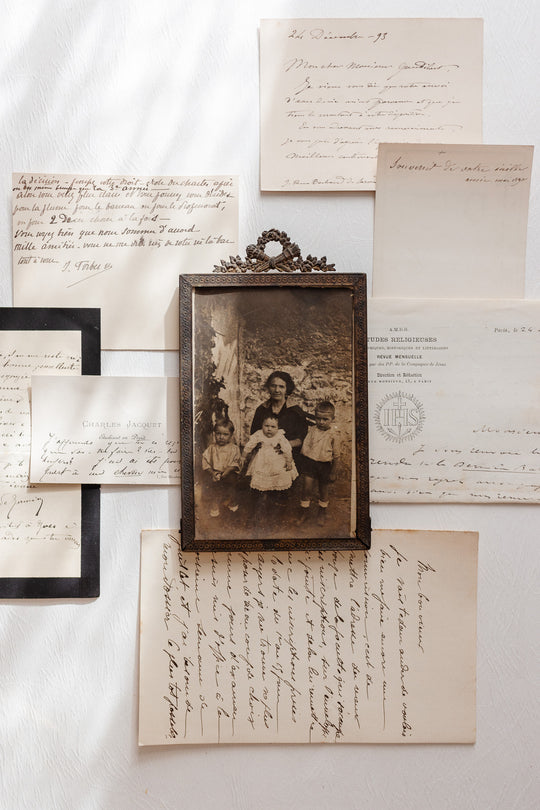 antique french louis xv style brass photo frame