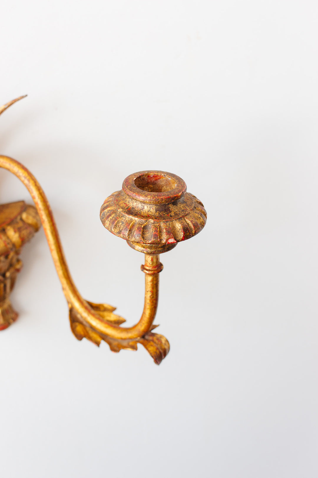 pair of vintage italian gilt florentine sconces