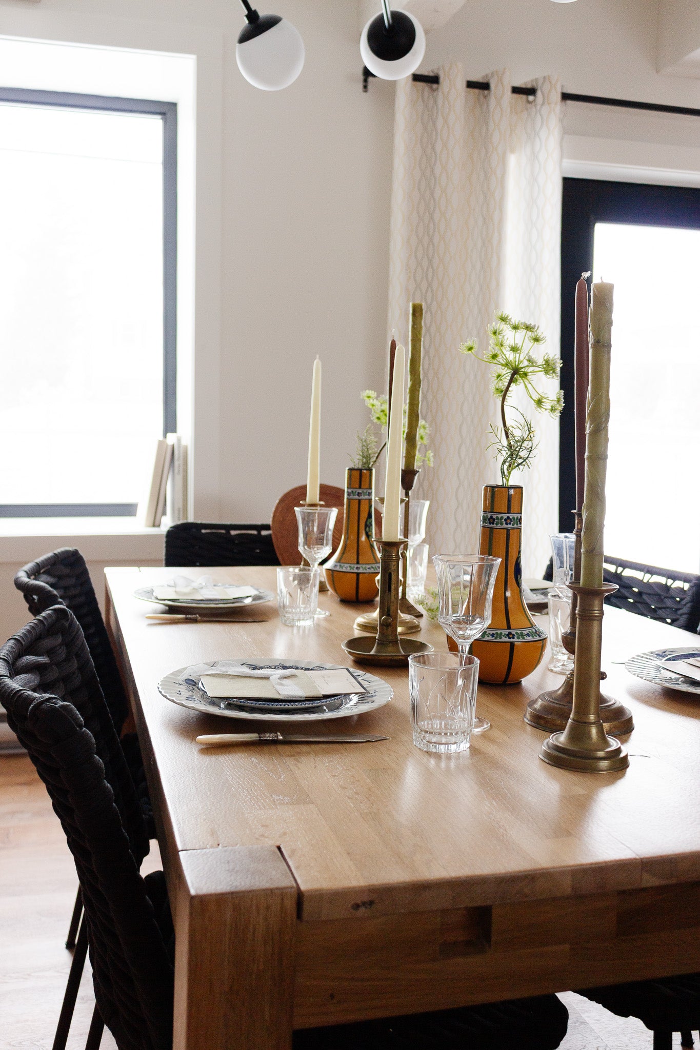 pair of rare 1930 French Henri Delcourt art deco ceramic vases