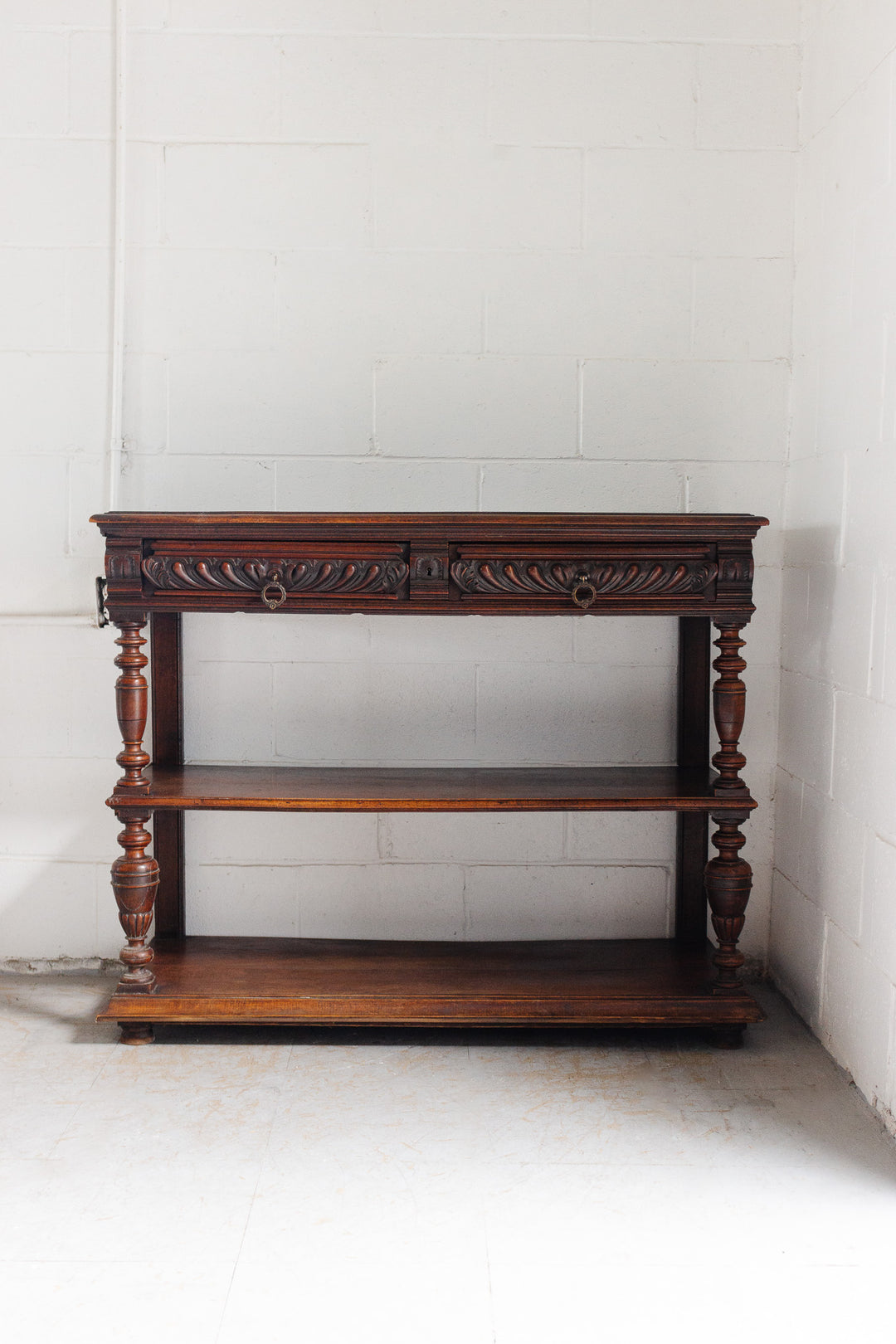 antique french Louis XVI marble top buffet