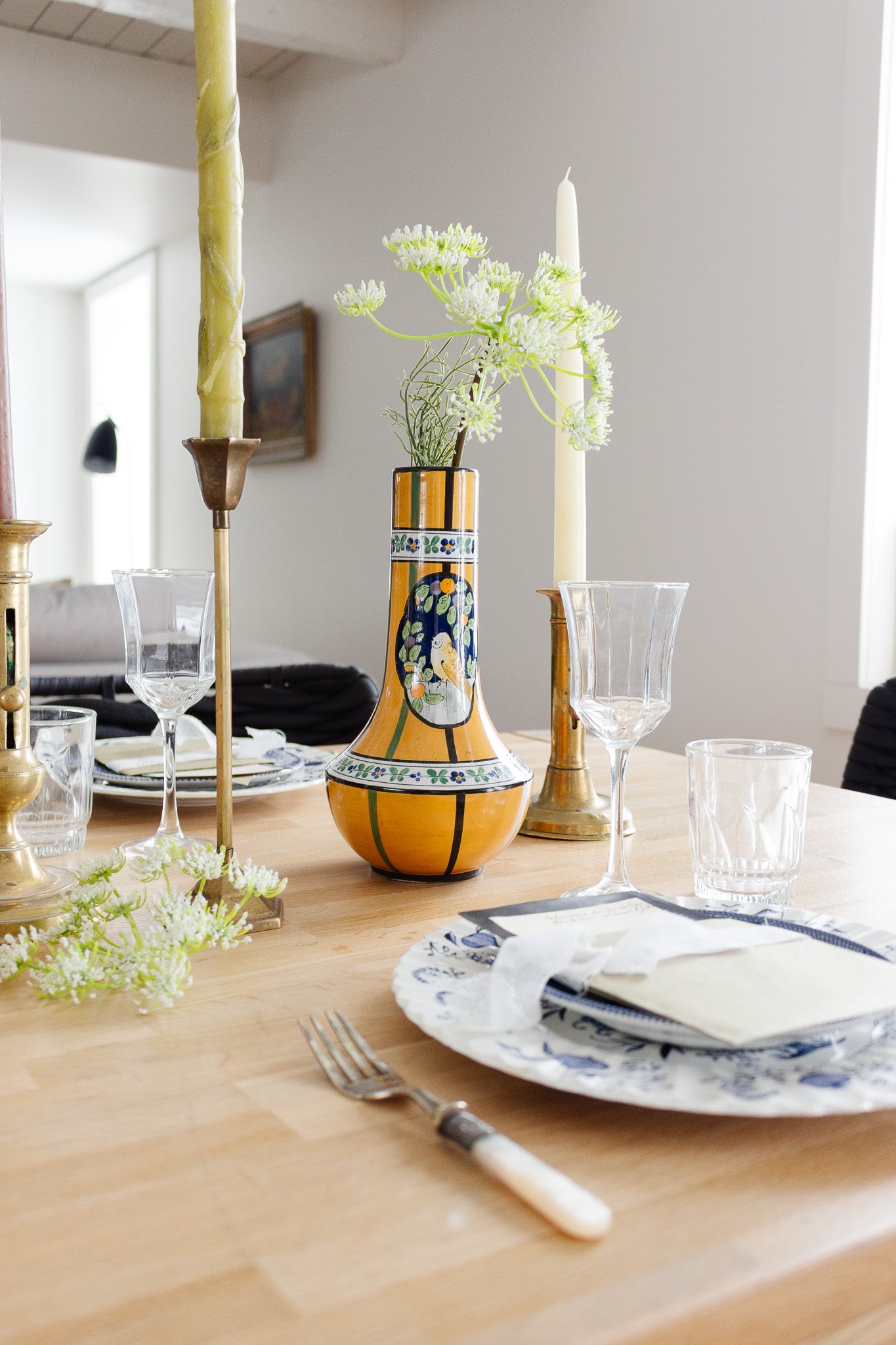 pair of rare 1930 French Henri Delcourt art deco ceramic vases