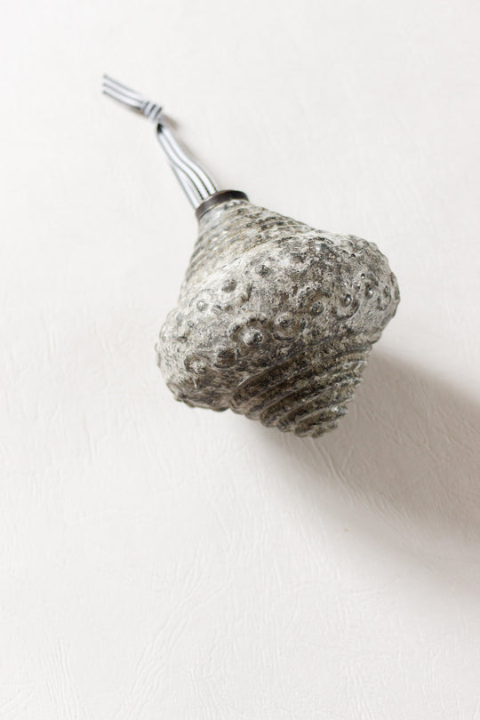 vintage german large textured ornament