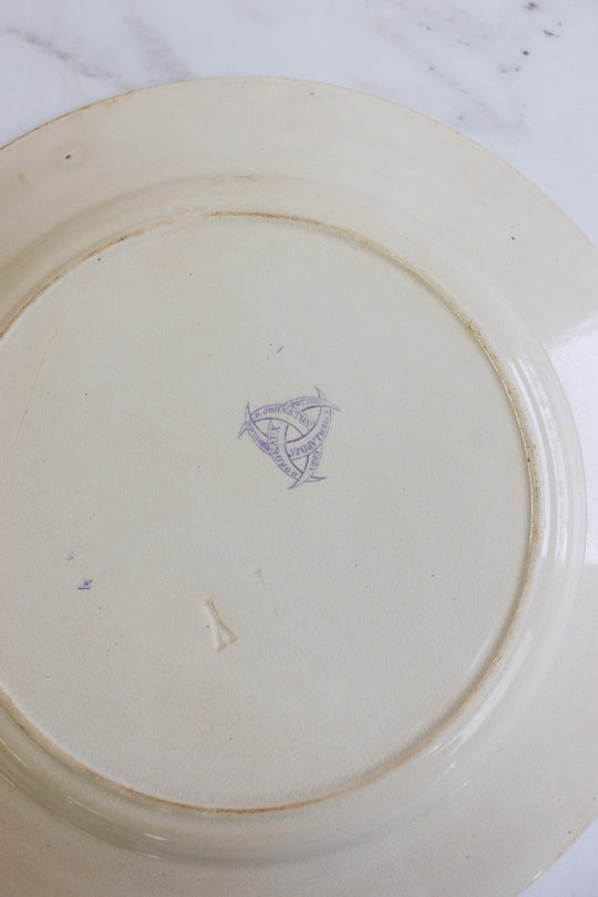 antique david johnston & jules vieillard & cie violet plate circa 1850