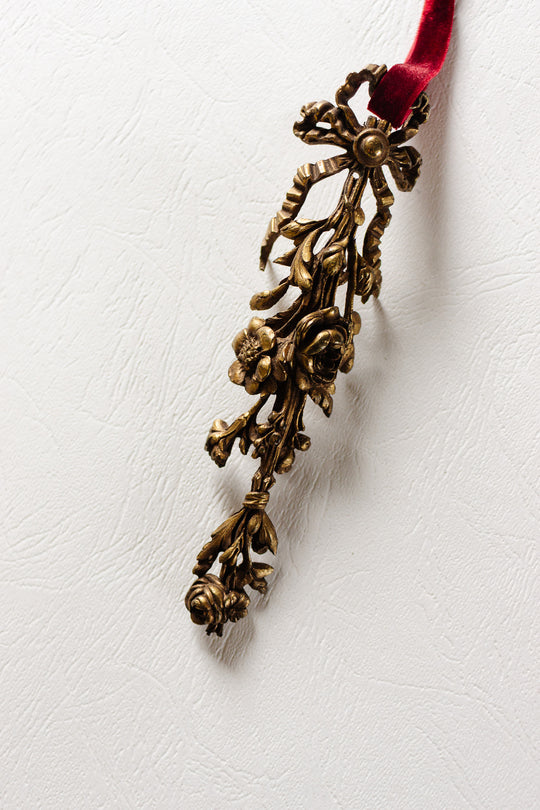 antique french long ormolu furniture mount