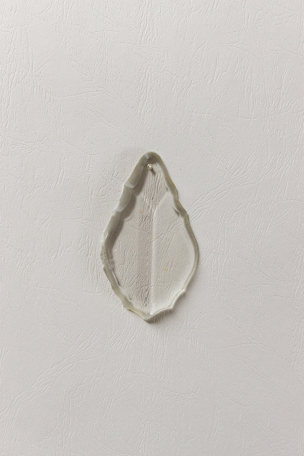 antique french oversized crystal teardrop ornament