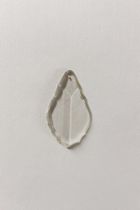 antique french oversized crystal teardrop ornament