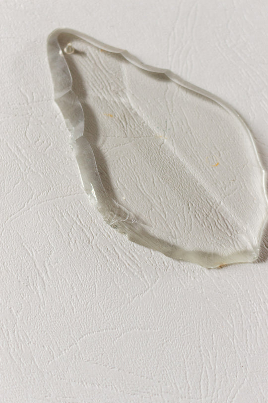 antique french oversized crystal teardrop ornament