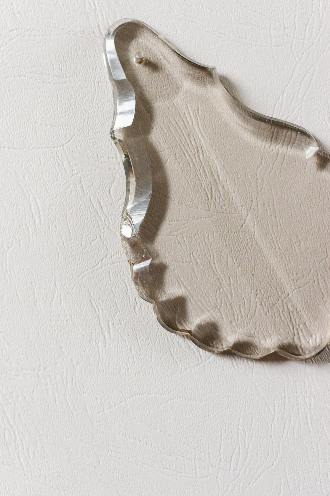 antique french oversized crystal plaque ornament