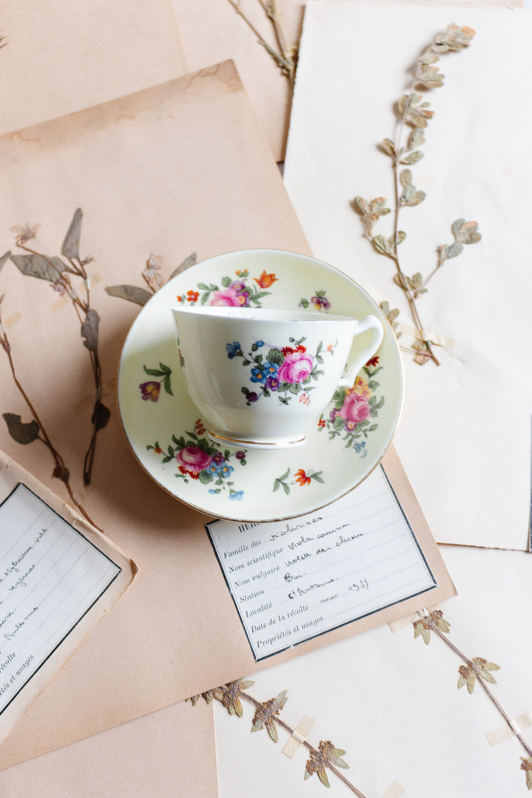 midcentury crown staffordshire teacup