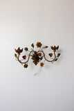 midcentury Italian gilt and tole sconce