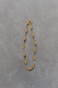 vintage french gold plated mock filigree necklace