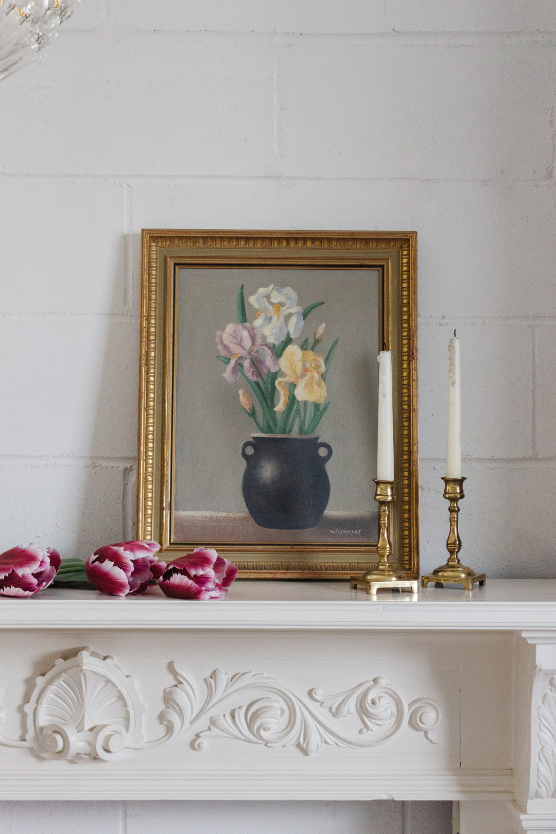 vase of irises