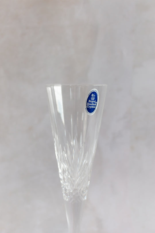 new old stock vintage 17 piece set, royal doulton hand made crystal