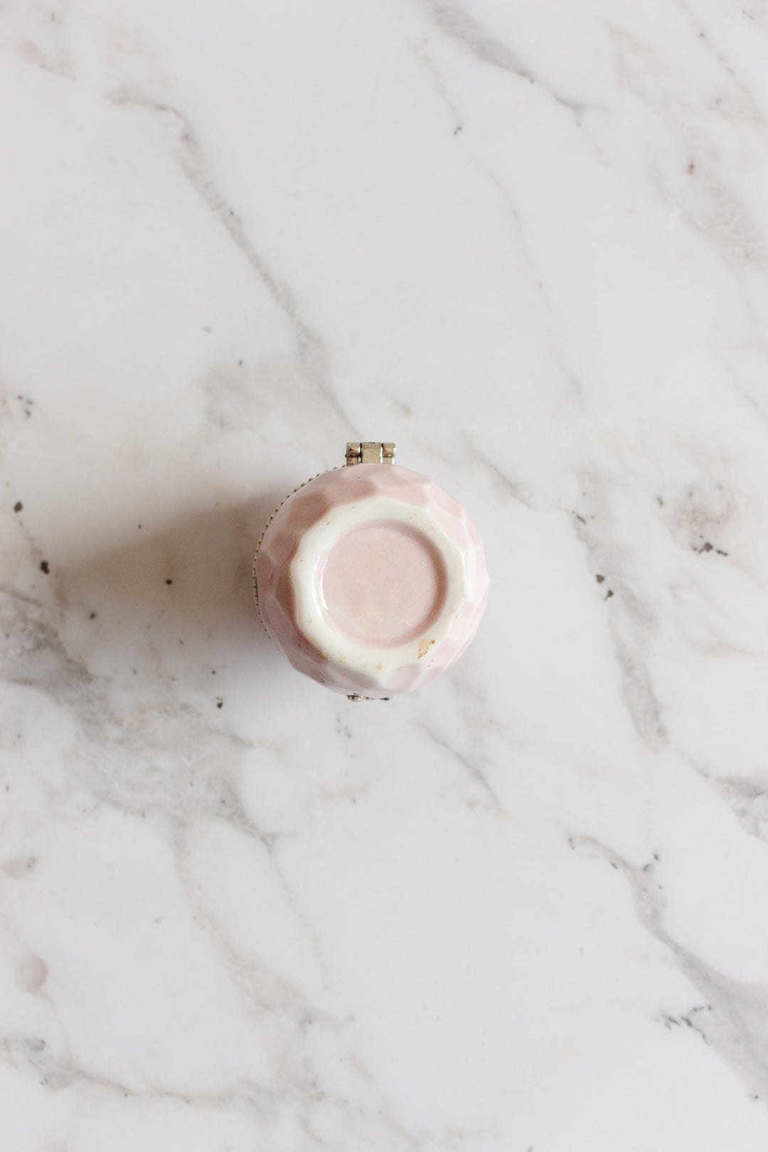 vintage french porcelain rose pill box