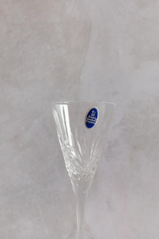 new old stock vintage 17 piece set, royal doulton hand made crystal