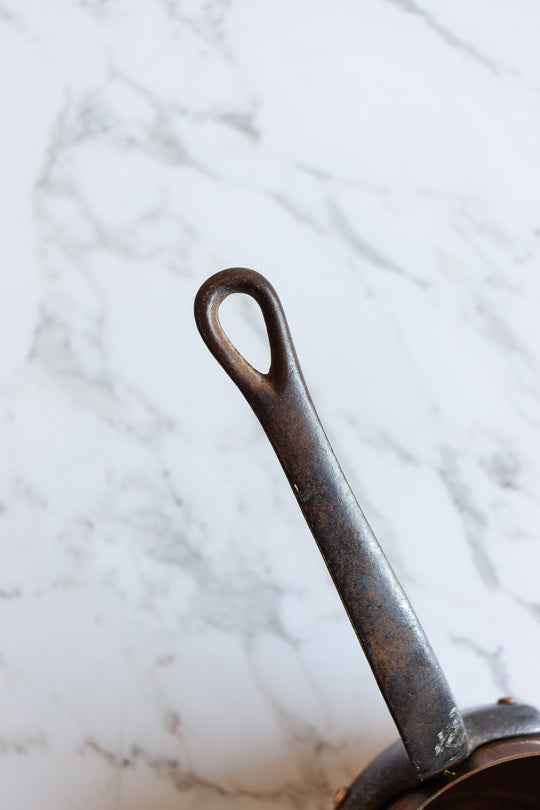 set of 5 vintage french graduated copper pots