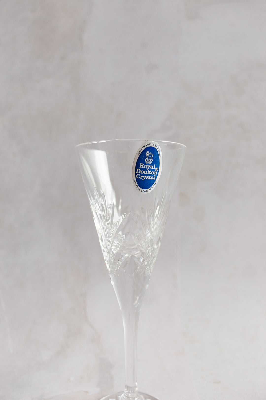 new old stock vintage 17 piece set, royal doulton hand made crystal