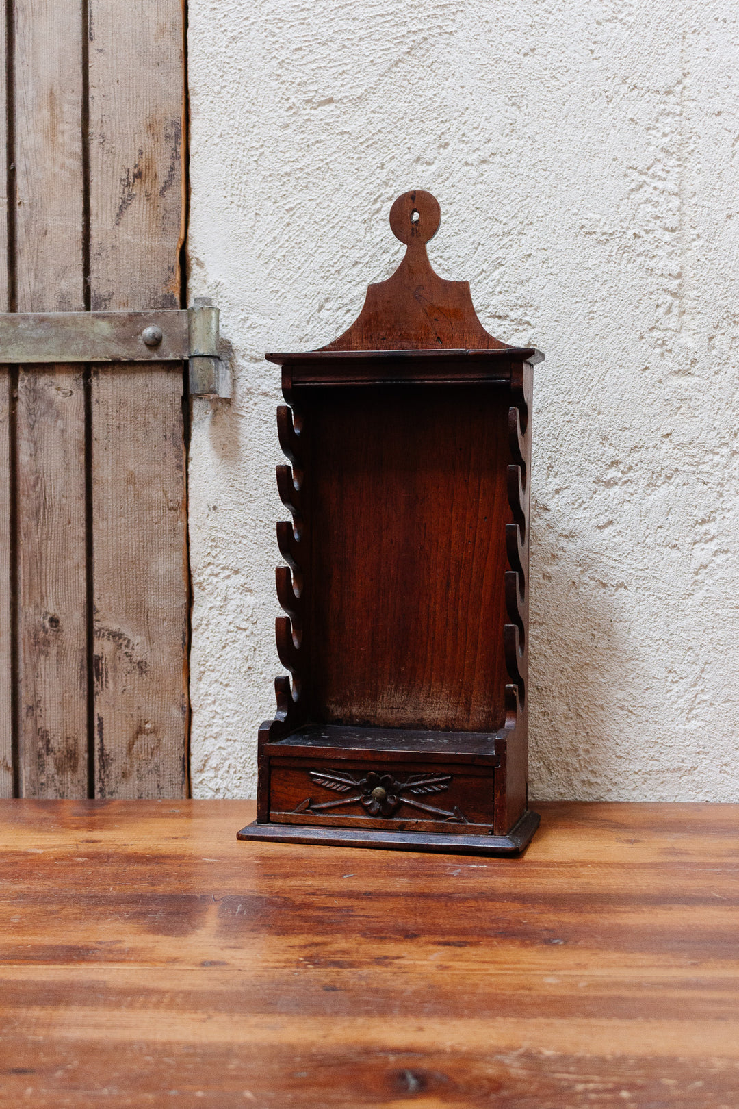 19th century french walnut knife rest box