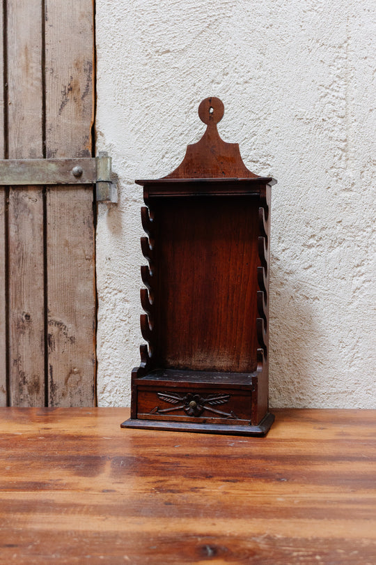 19th century french walnut knife rest box