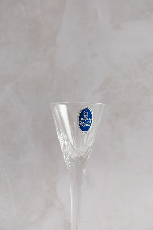 new old stock vintage 17 piece set, royal doulton hand made crystal