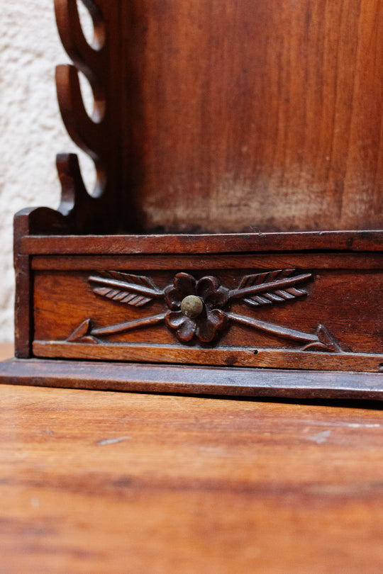 19th century french walnut knife rest box