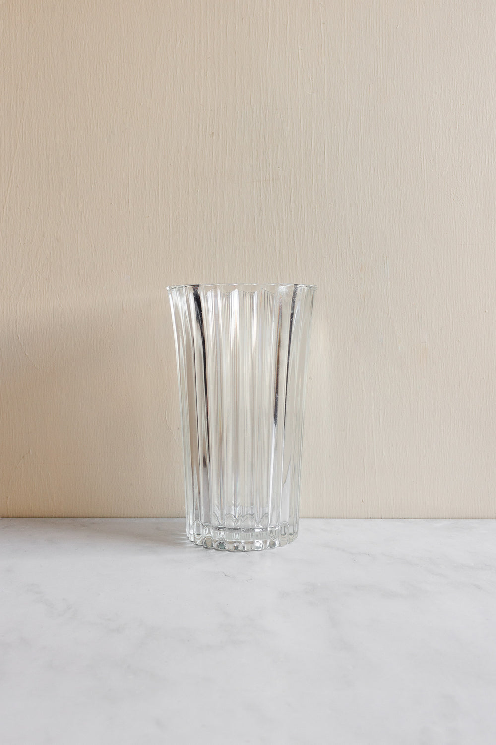 vintage french fluted glass vase