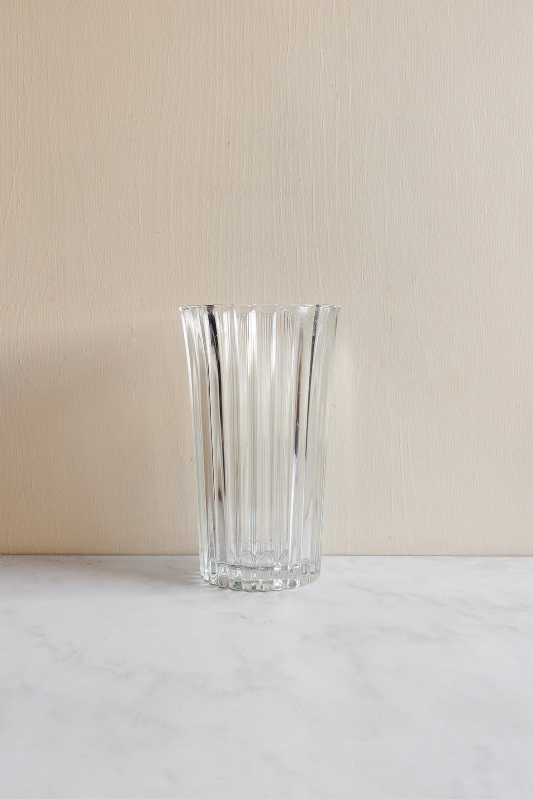 vintage french fluted glass vase