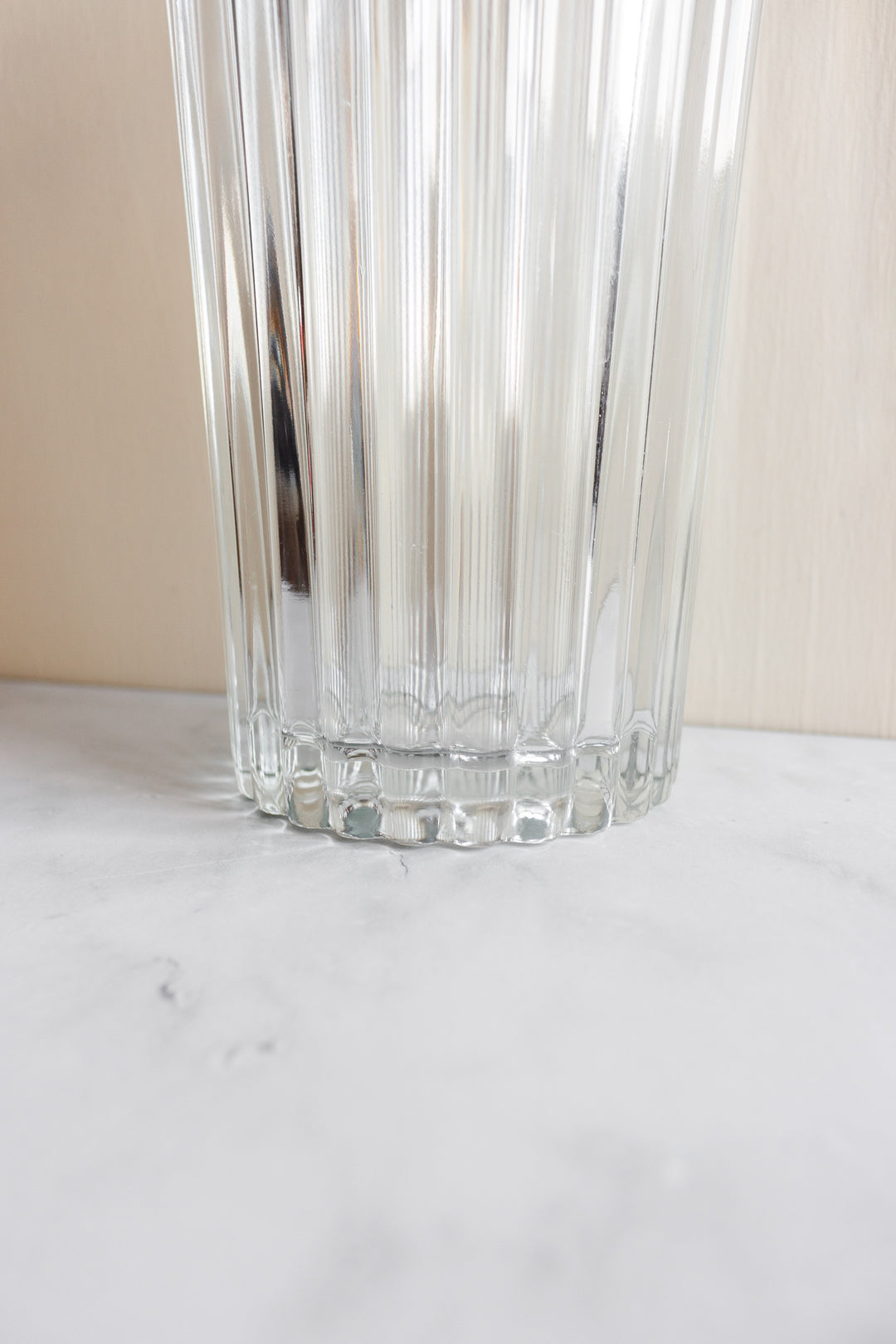 vintage french fluted glass vase