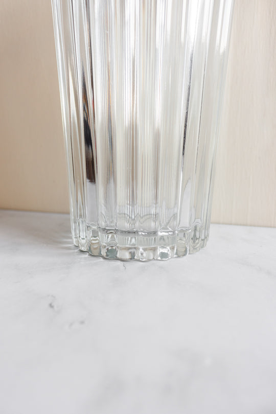 vintage french fluted glass vase