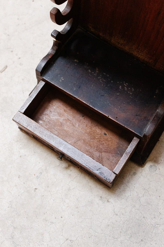 19th century french walnut knife rest box