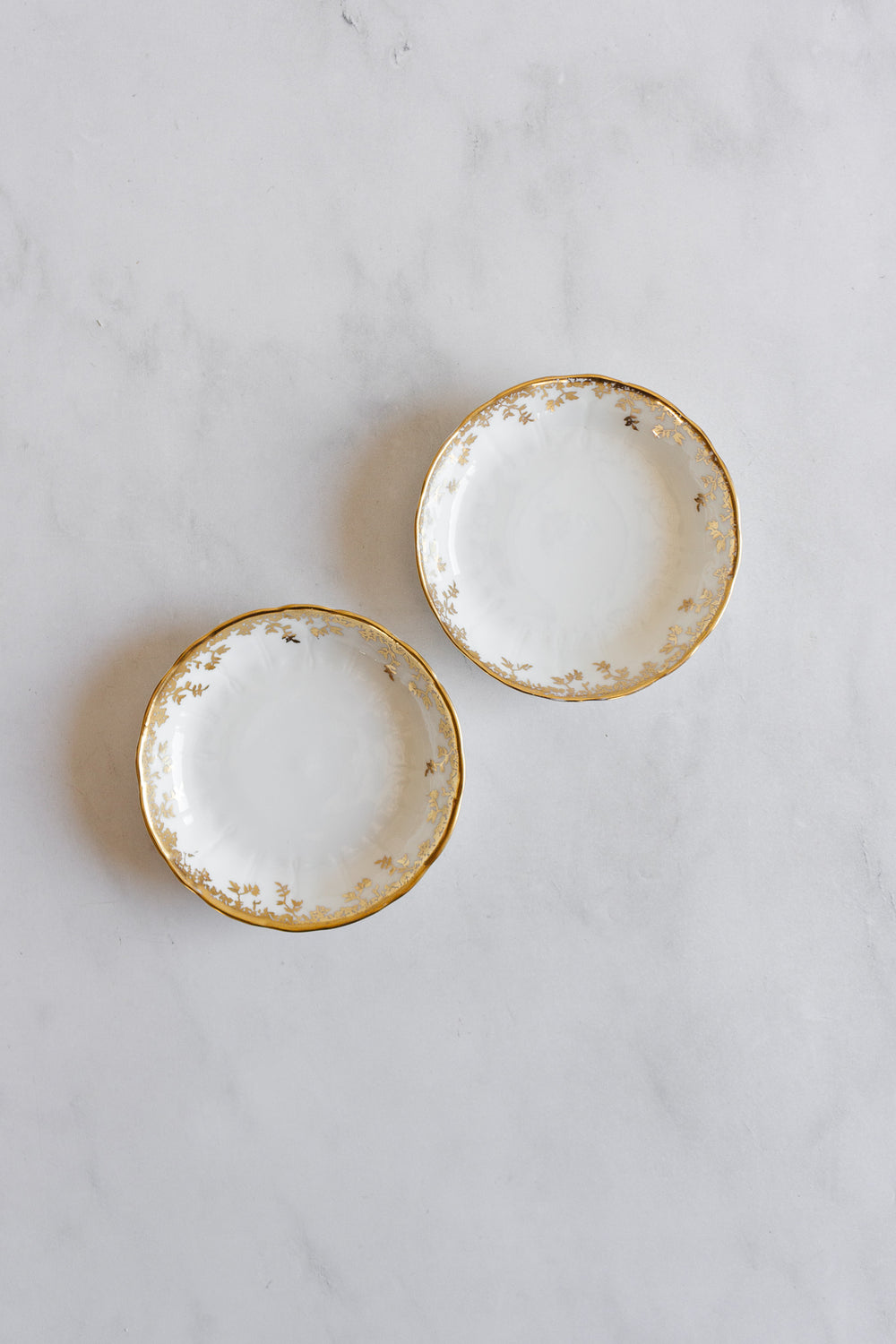 vintage aynsley porcelain catch all, set of 2