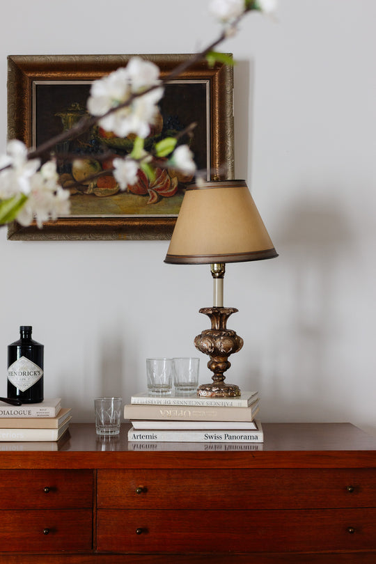 antique florentine weathered table lamp