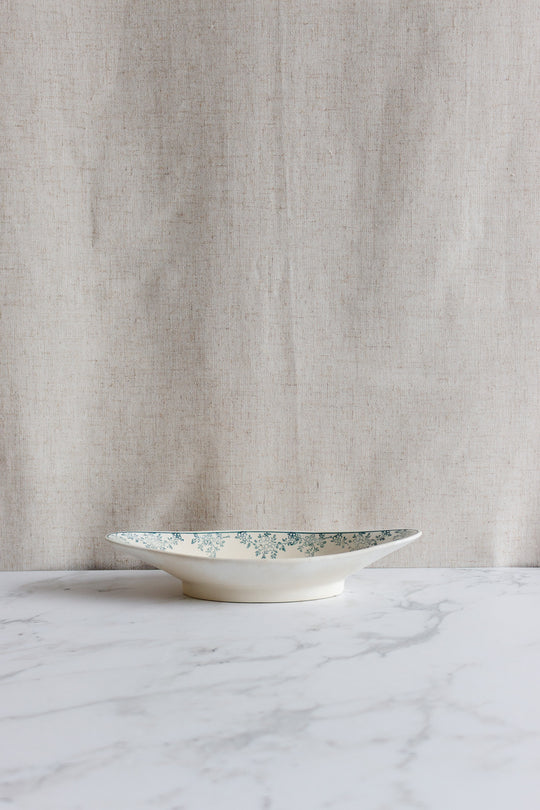 antique french green digoin sarreguemines transferware ravier